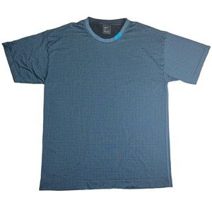 Nike Tech Pack Grid Short Sleeve Textured T-Shirt Blue Men’s Size XXL AR1592-418